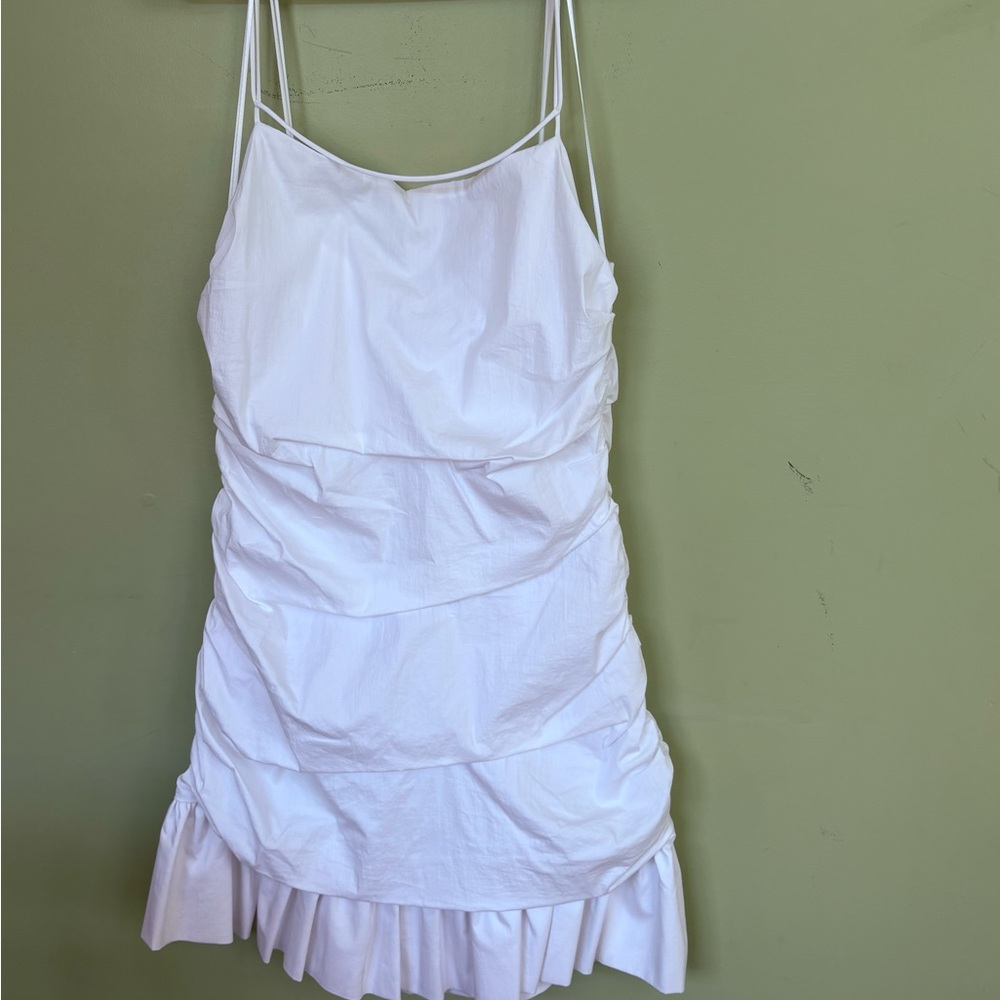 Mango White Dress with Ruched Design - Picture 2 of 4